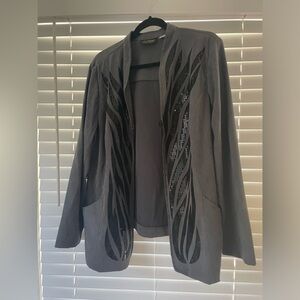 Like new Bob Mackie wearable art Faux suede jacket